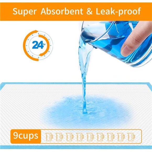 Dog and Puppy Training Pads, 13”×18” Disposable Dog Pee Pads, 100/Counts - Picture 3 of 6